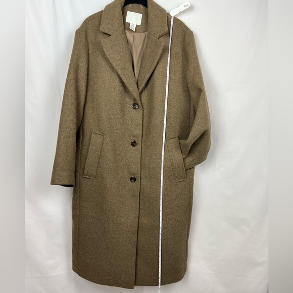 H&M women’s Brown Trench Coat,size medium - Picture 7 of 13